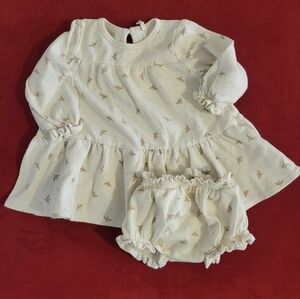 Knit dress and diaper cover